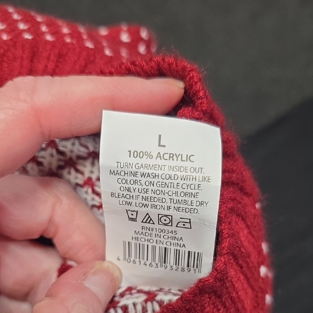 Cozy Red Knit Dog Sweater - Picture 7 of 7